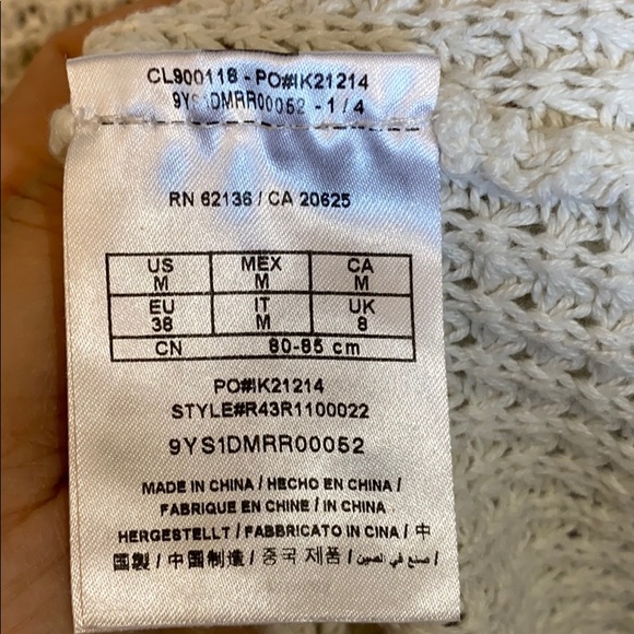 G by Guess White Kopan Zipper Neck Sweater (Size M) - Picture 8 of 8